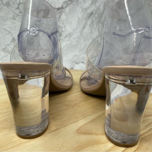 BP Nordstrom Naomi Clear Strap Block Heel Sandals Size 11 New - Picture 10 of 11